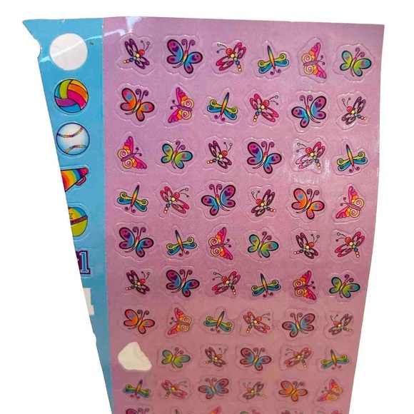 Lisa Frank Stickers Sparkly Rainbow Butterfly Puppy Cats Heart Purple Pink Blue - Picture 10 of 16